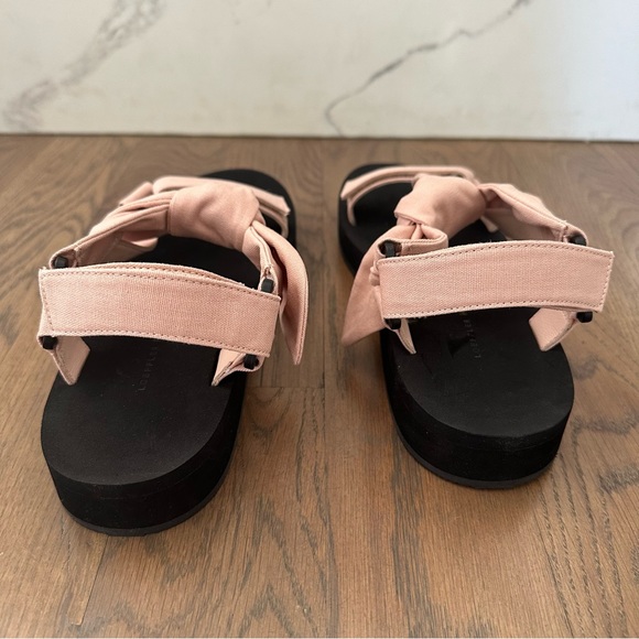 NIB Loeffler Randall Women's Maisie Linen Cotton Sport Sandals Berlap/Black 9.5M - Picture 6 of 7